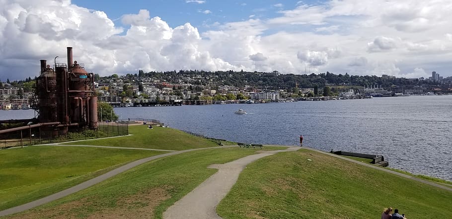gaswork, park, seattle, washington, united states, landscape HD wallpaper