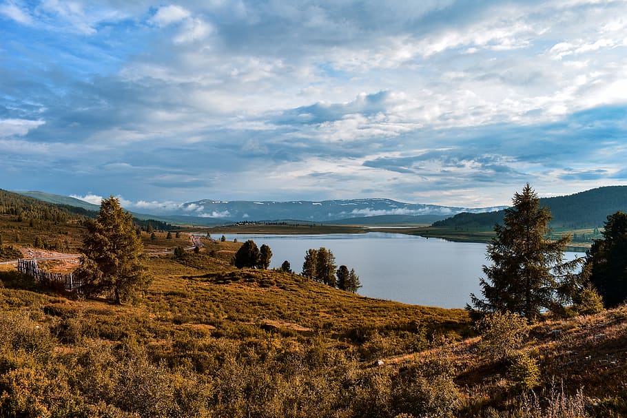 Scenic View Of Lake, 4k wallpaper, cloudiness, clouds, cloudy HD wallpaper