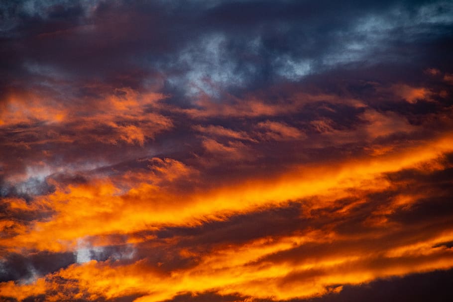 Golden Hour Clouds, cloudy, colors, dramatic, evening, heaven HD wallpaper