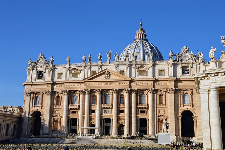 rome, pope, italy, religion, vatican, church, architecture, HD wallpaper
