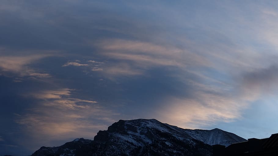 canada, canmore, clouds, mountain, air, skies, nature, outside HD wallpaper