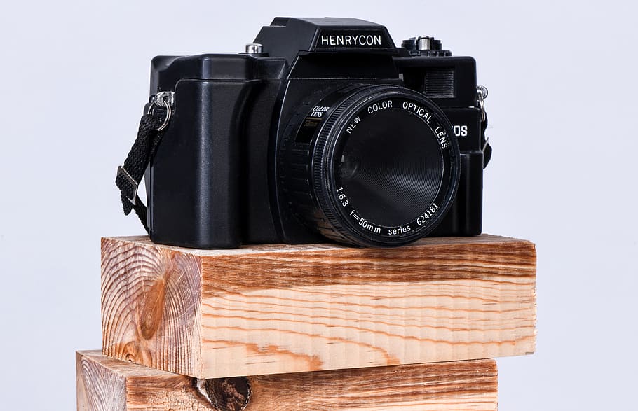 Black Henrycon Milc Camera ], camera lens, close-up, equipment, HD wallpaper
