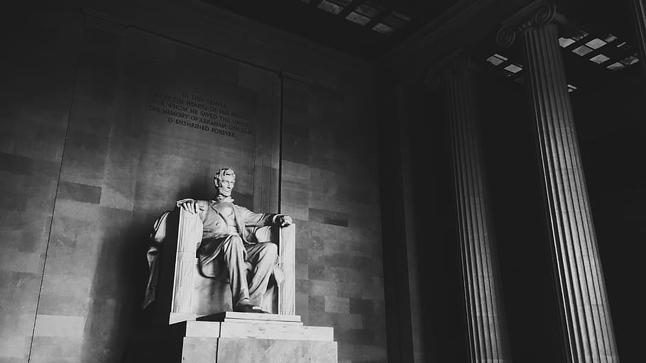 dc, lincoln memorial, human representation, architecture, male likeness HD wallpaper