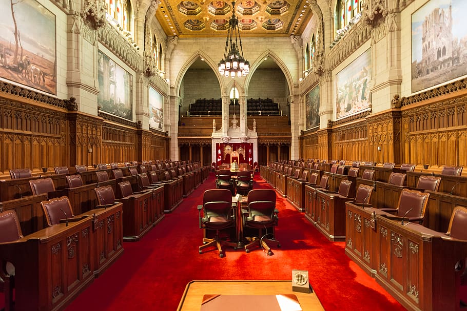 canada, ottawa, senate, parliament, seat, indoors, architecture, HD wallpaper