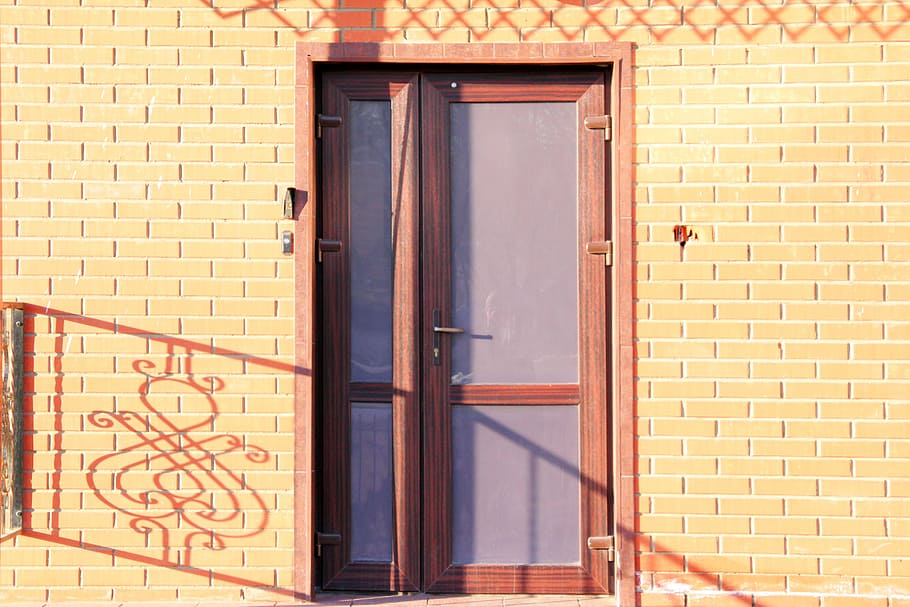 door, front, entry, street, doorway, shadow, entrance, enter HD wallpaper