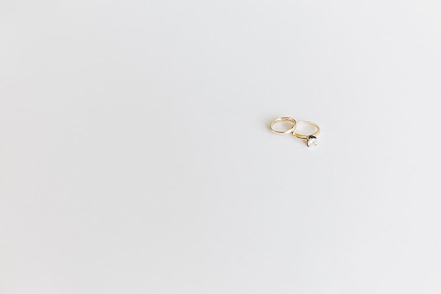 gold, engagement, wedding, ring, jewellery, copy space, studio shot HD wallpaper