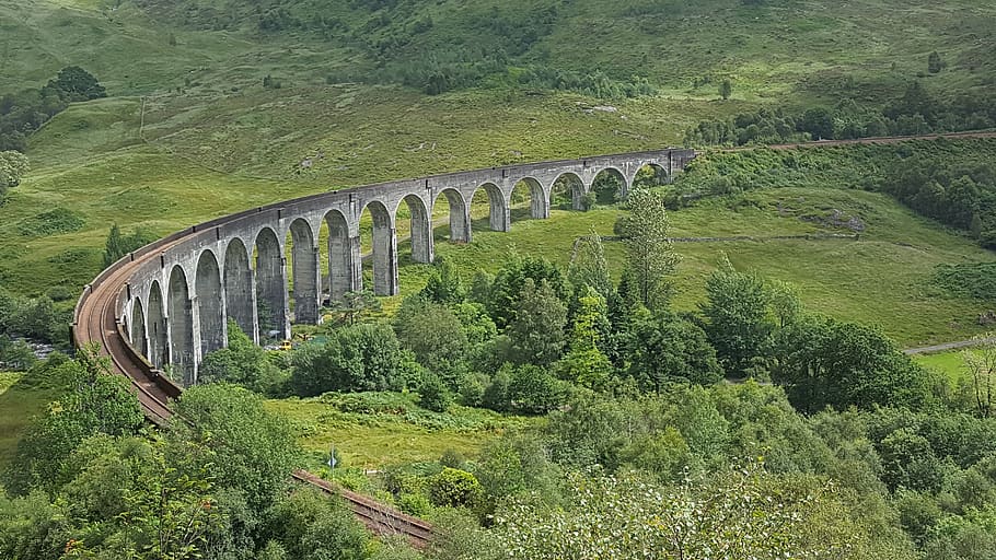 harry potter, bridge, viaduct, scotland, historically, highlands, HD wallpaper