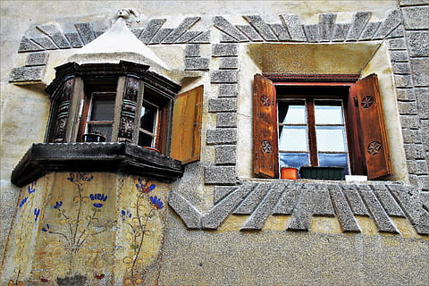 architecture, building, house, old, window, facade, appearance HD wallpaper