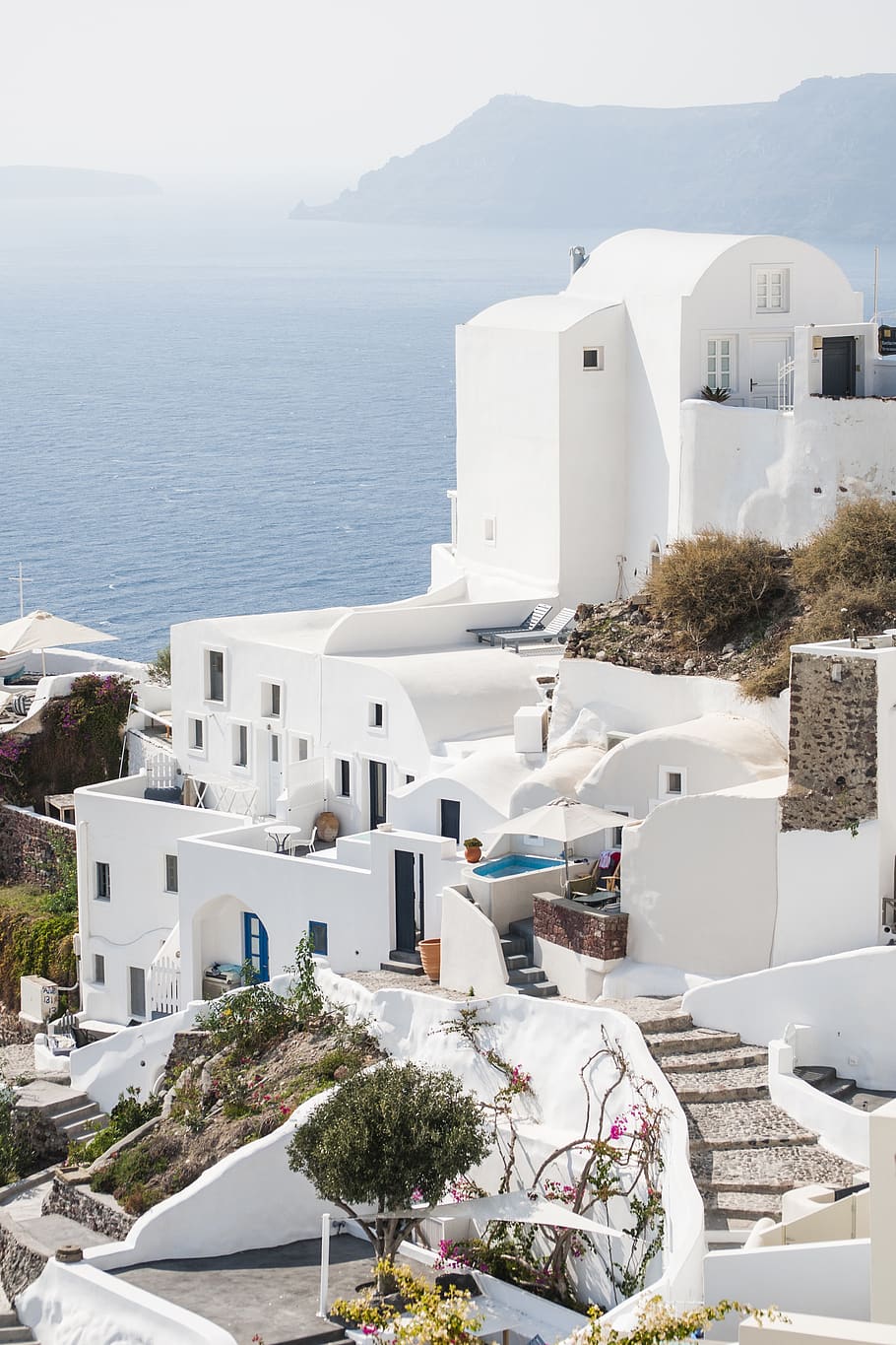 San Torini Greexe, architecture, building exterior, sea, built structure HD wallpaper