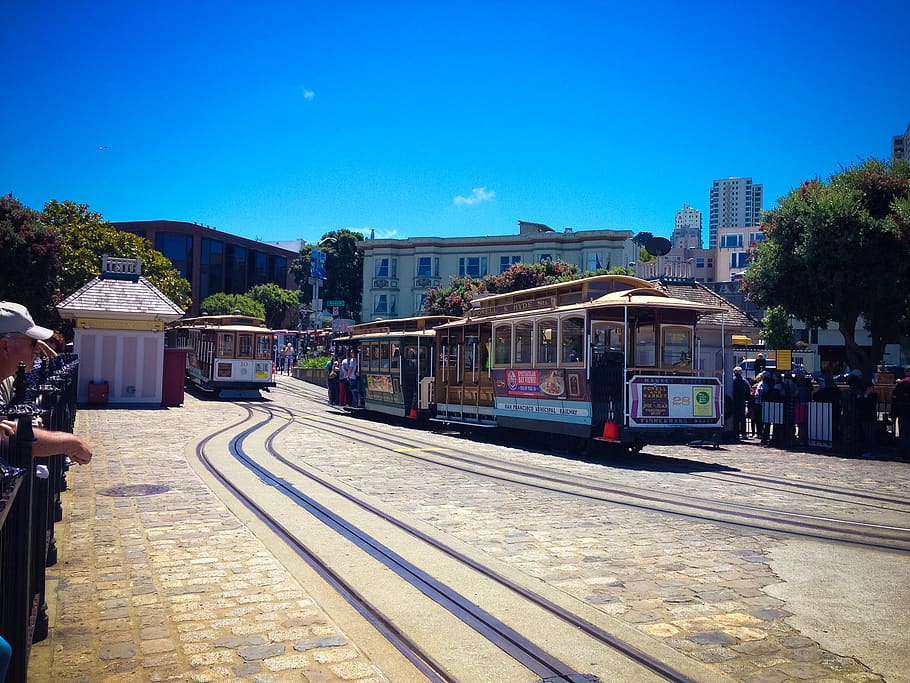 san francisco, united states, tourist, trolley, cable car, ride, HD wallpaper