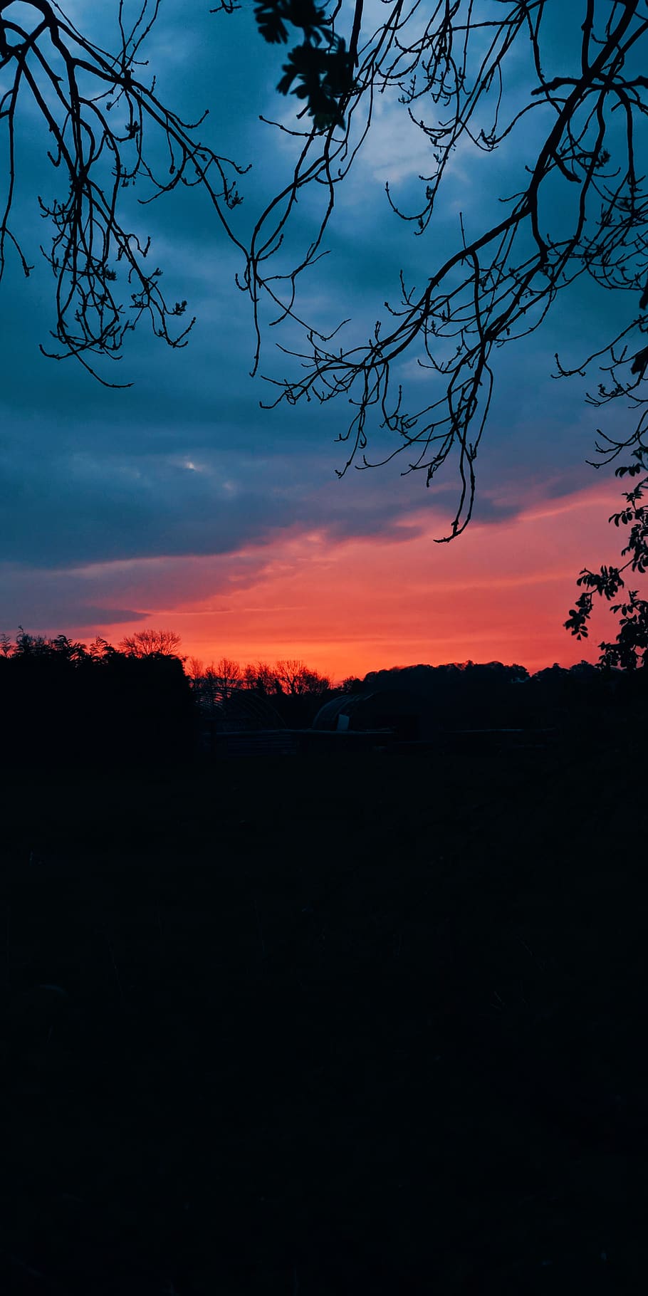 sky, silhouette, sunset, beauty in nature, scenics - nature HD wallpaper