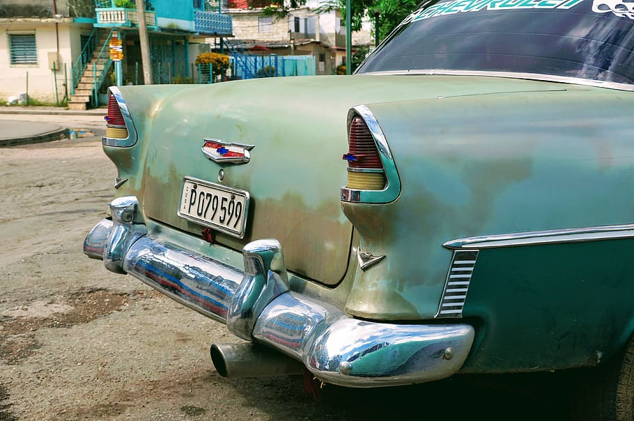 cuba, old timer, retro, car, havana, mode of transportation HD wallpaper