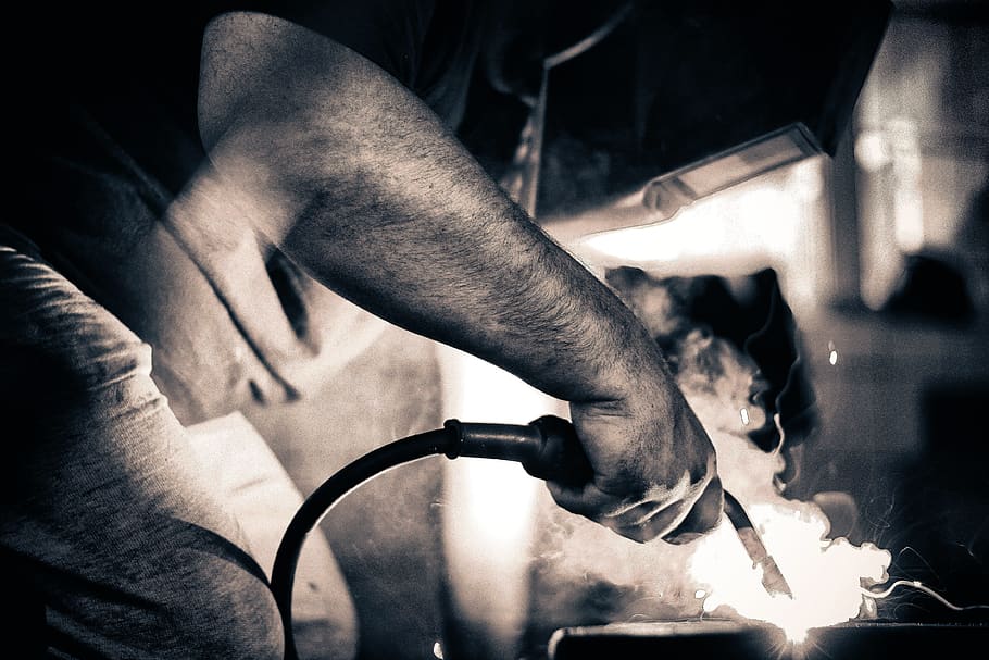 work, welder, cook, mask, man, character, position, daily, hard HD wallpaper