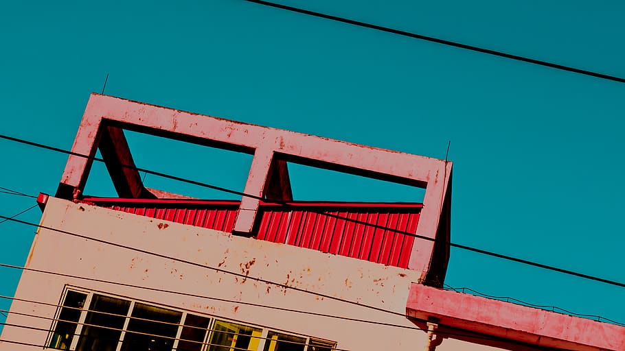 intermodal container on rooftop of building, vehicle, boat, transportation HD wallpaper