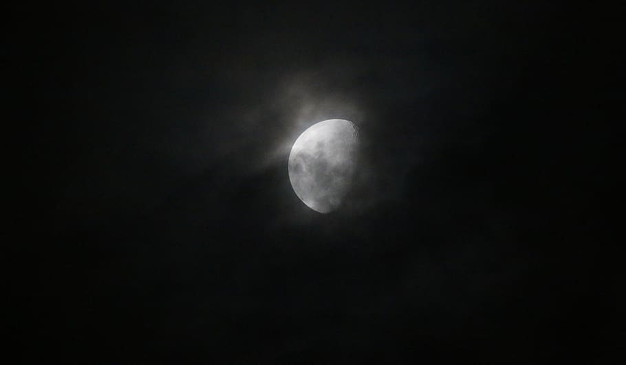 moon, wallpaper, nature, astronomy, sky, space, night, beauty in nature HD wallpaper