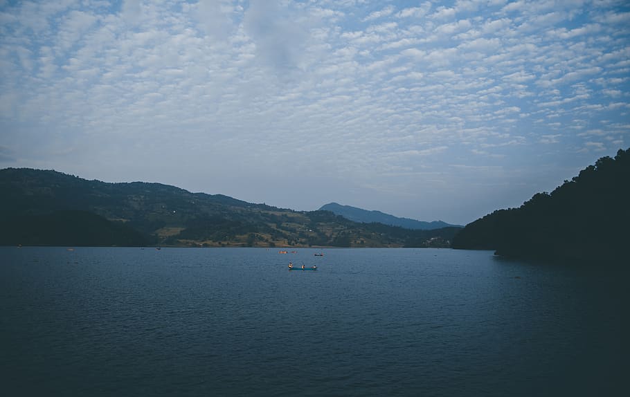 lake, begnas, nepal, mountain, water, scenics - nature, beauty in nature HD wallpaper