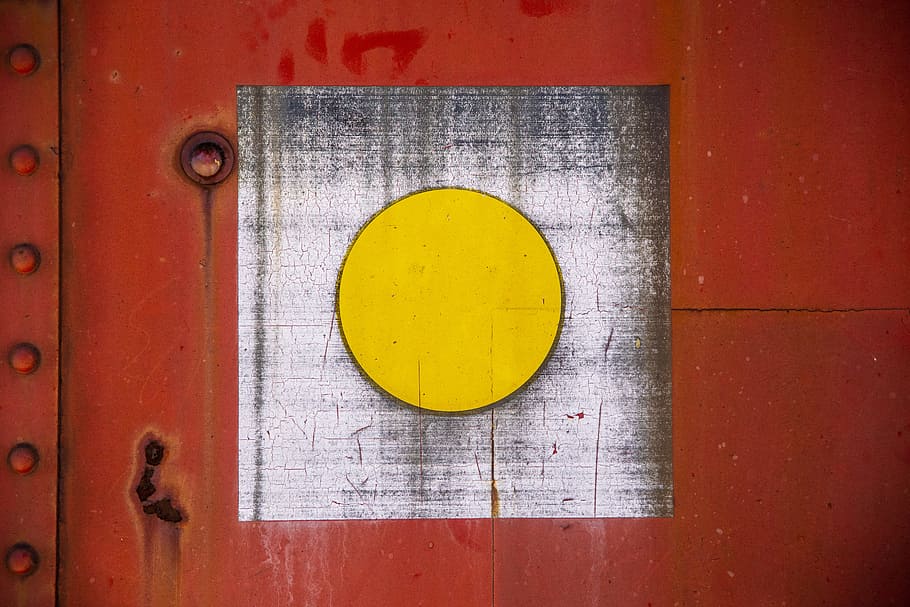 wall, shape, metal, circle, square, abstract, weathered, rust HD wallpaper