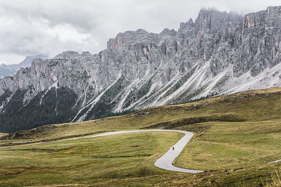 Beautiful Mountains & Roads Around Giau Pass in Italy, alpine roads