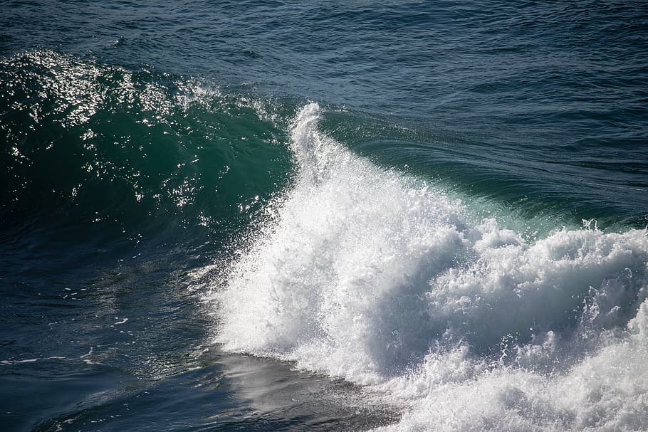 wave, breaking, water, ocean, surf, sea, nature, spray, foam HD wallpaper