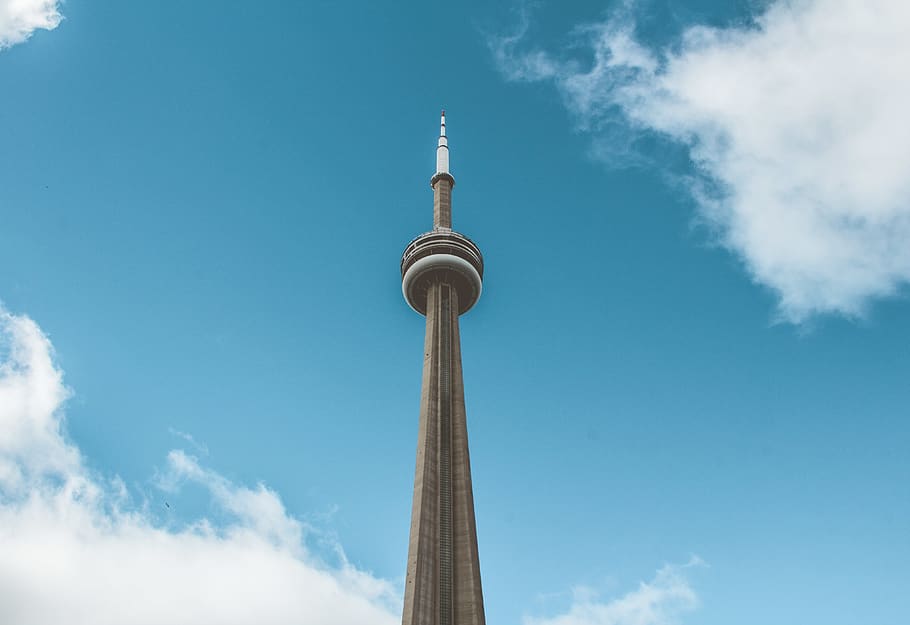 gray Space Needle under blue sky, building, tower, architecture HD wallpaper