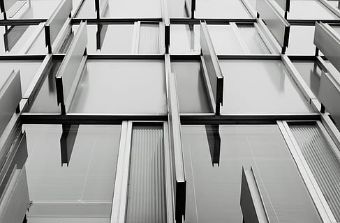gray and white windows illustration, handrail, banister, building HD wallpaper