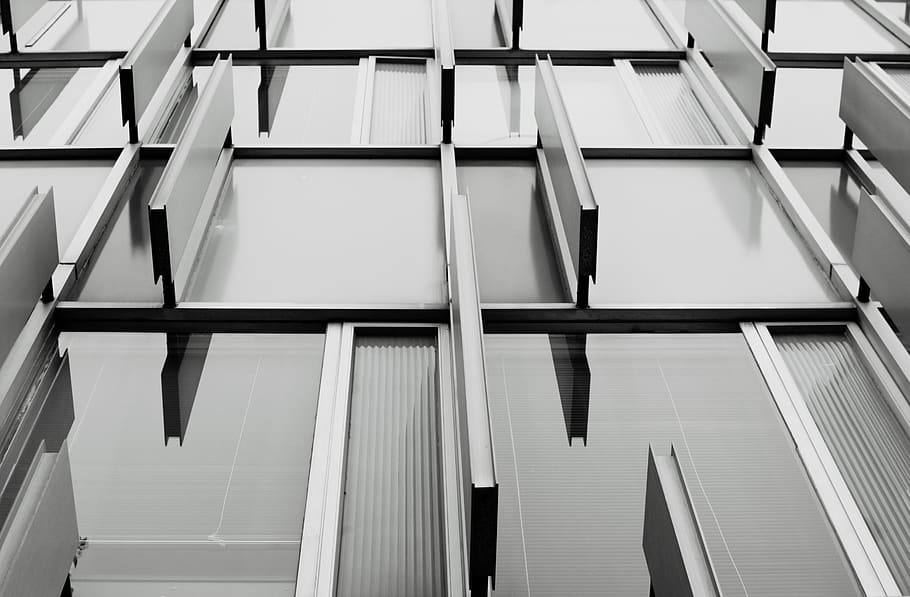 gray and white windows illustration, handrail, banister, building HD wallpaper