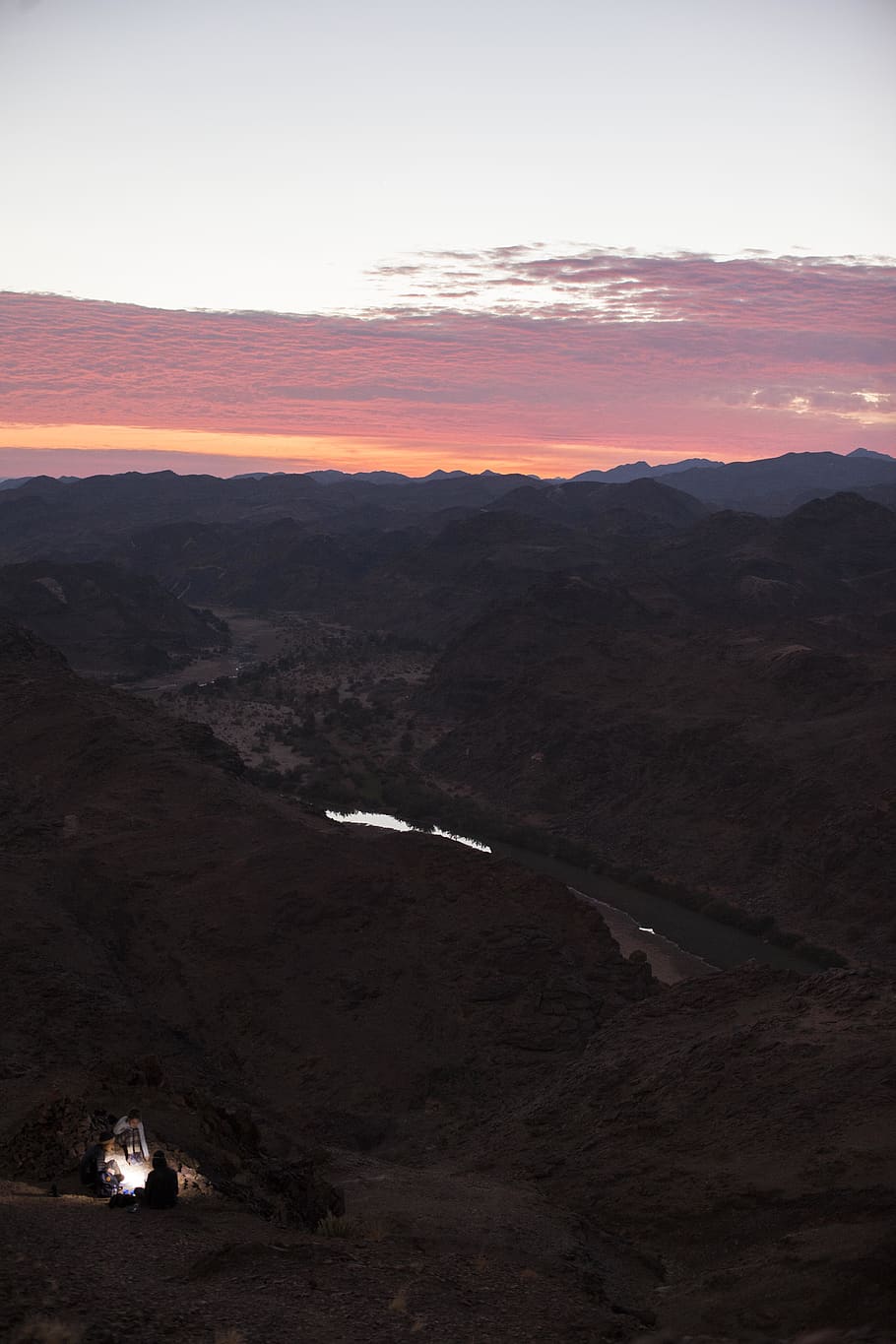 fish river canyon, namibia, camping, mountain, sunrise, magichour HD wallpaper