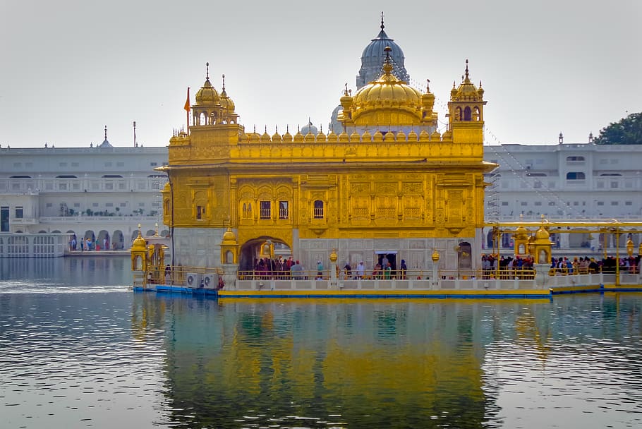 Hd Wallpaper India Amritsar Punjab Golden Temple Water Holy Sikh Built Structure Wallpaper Flare