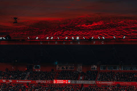 People Sitting on Soccer Arena, audience, bleachers, clouds, crowd HD wallpaper