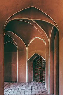 yazd, iran, corridor, crypt, dolat abad garden, building, art HD wallpaper