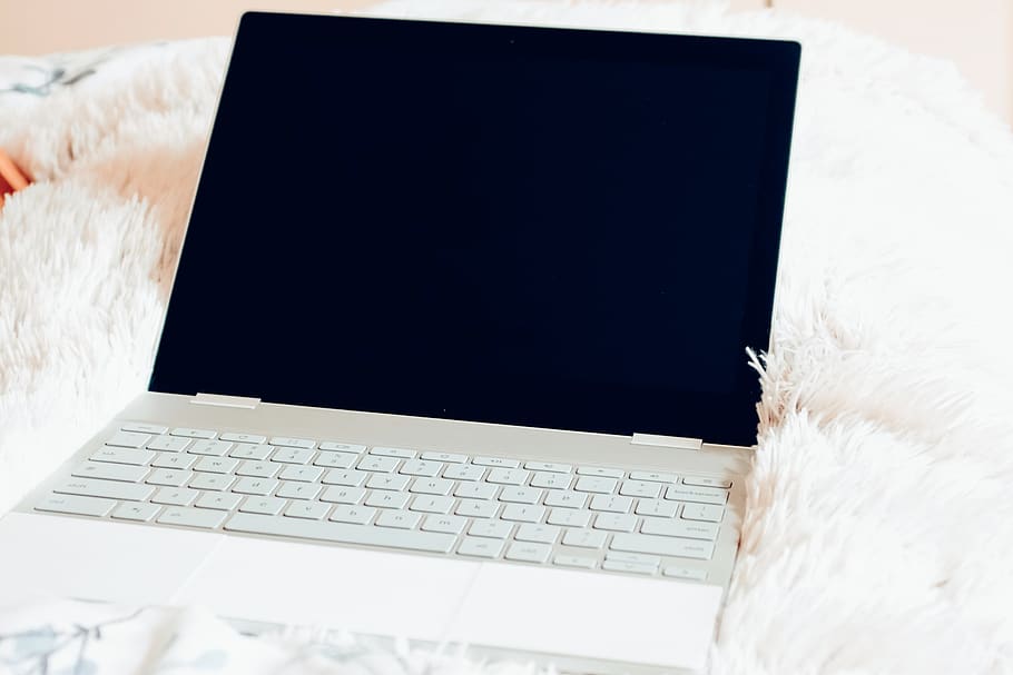 black and white laptop computer, technology, wireless technology HD wallpaper