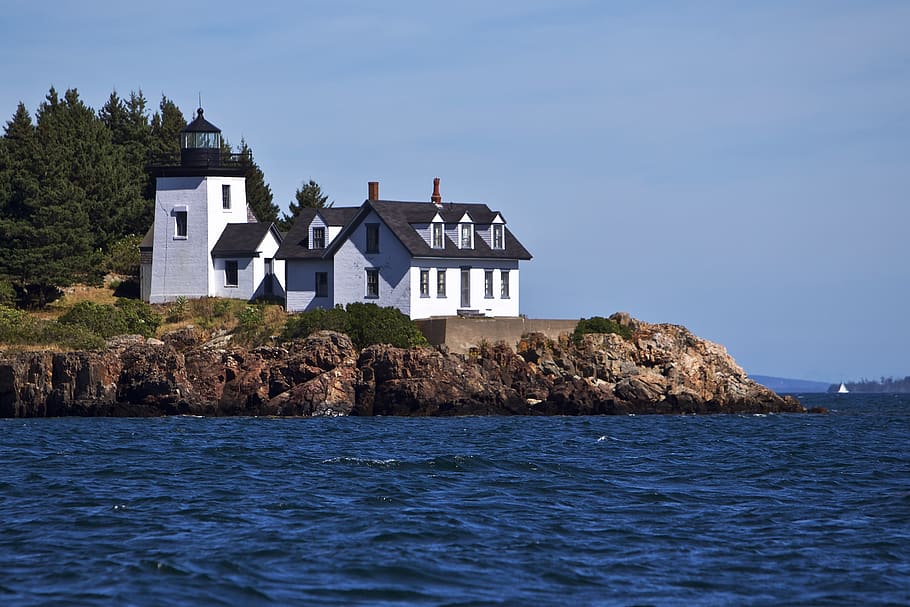 lighthouse, coast, ocean, architecture, built structure, water HD wallpaper