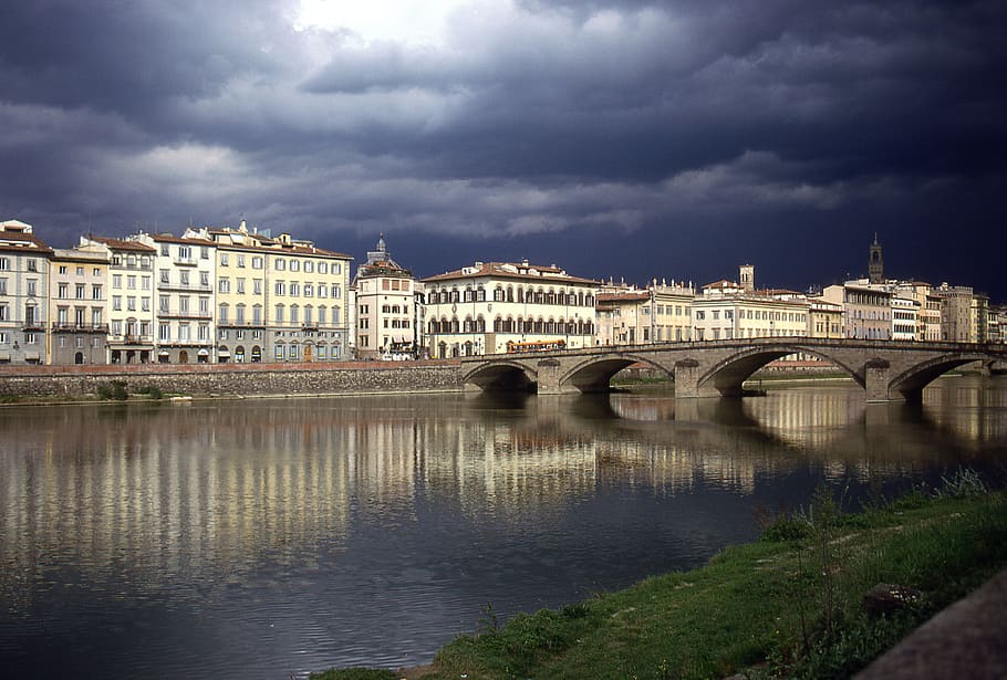 italy, florence, arno, architecture, built structure, cloud - sky HD wallpaper