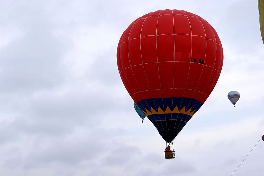 balloon, flying, sky, flight, lifting, colorful, skies, air HD wallpaper