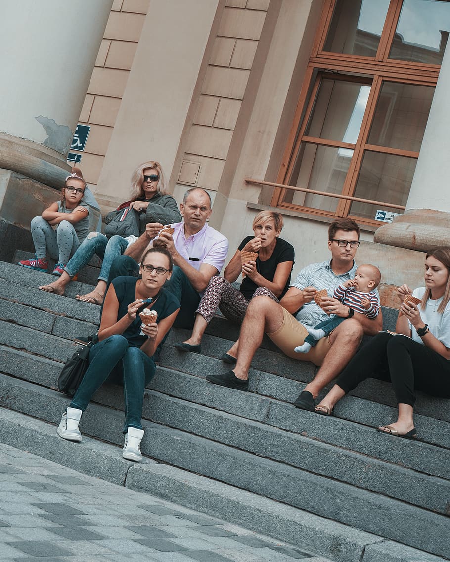 poland, lublin, full length, group of people, real people, architecture HD wallpaper