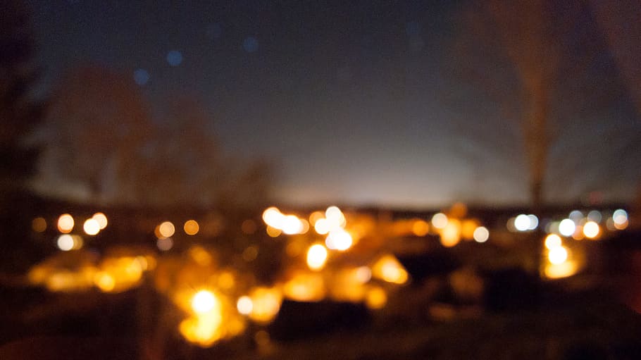 bernbeuren, germany, lights, blur, lense, bavaria, city, village HD wallpaper