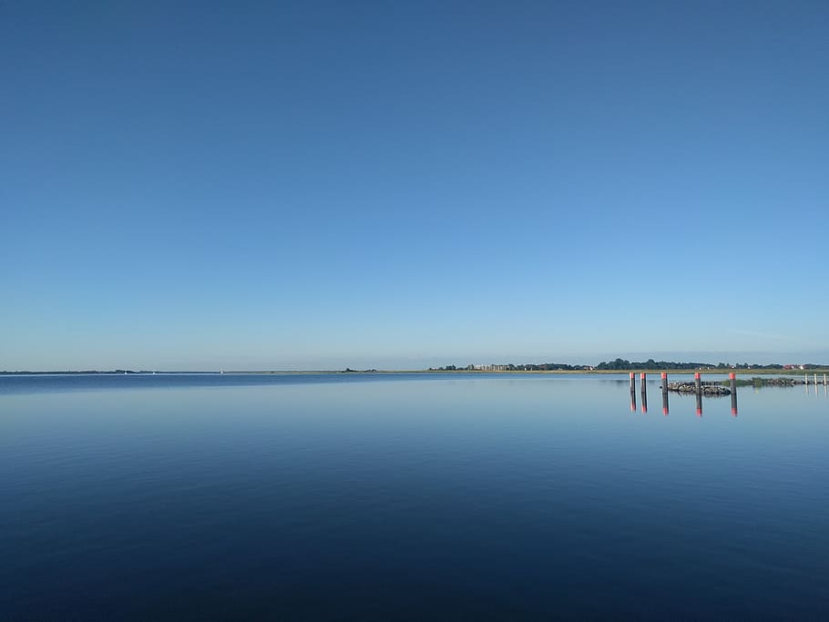 germany, hiddensee, kloster, water, light, calm, baltic sea HD wallpaper