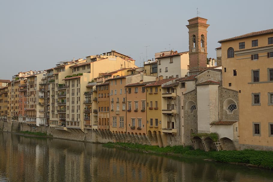 italy, florence, arno, renaissance, river, banks, architecture, HD wallpaper