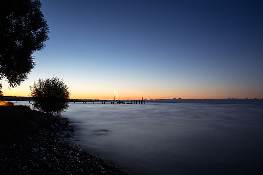 germany, bodensee, water, sky, sunset, scenics - nature, beauty in nature HD wallpaper