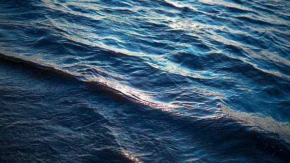 calm waves, water, ocean, sea, outdoors, nature, sea waves, blue HD wallpaper