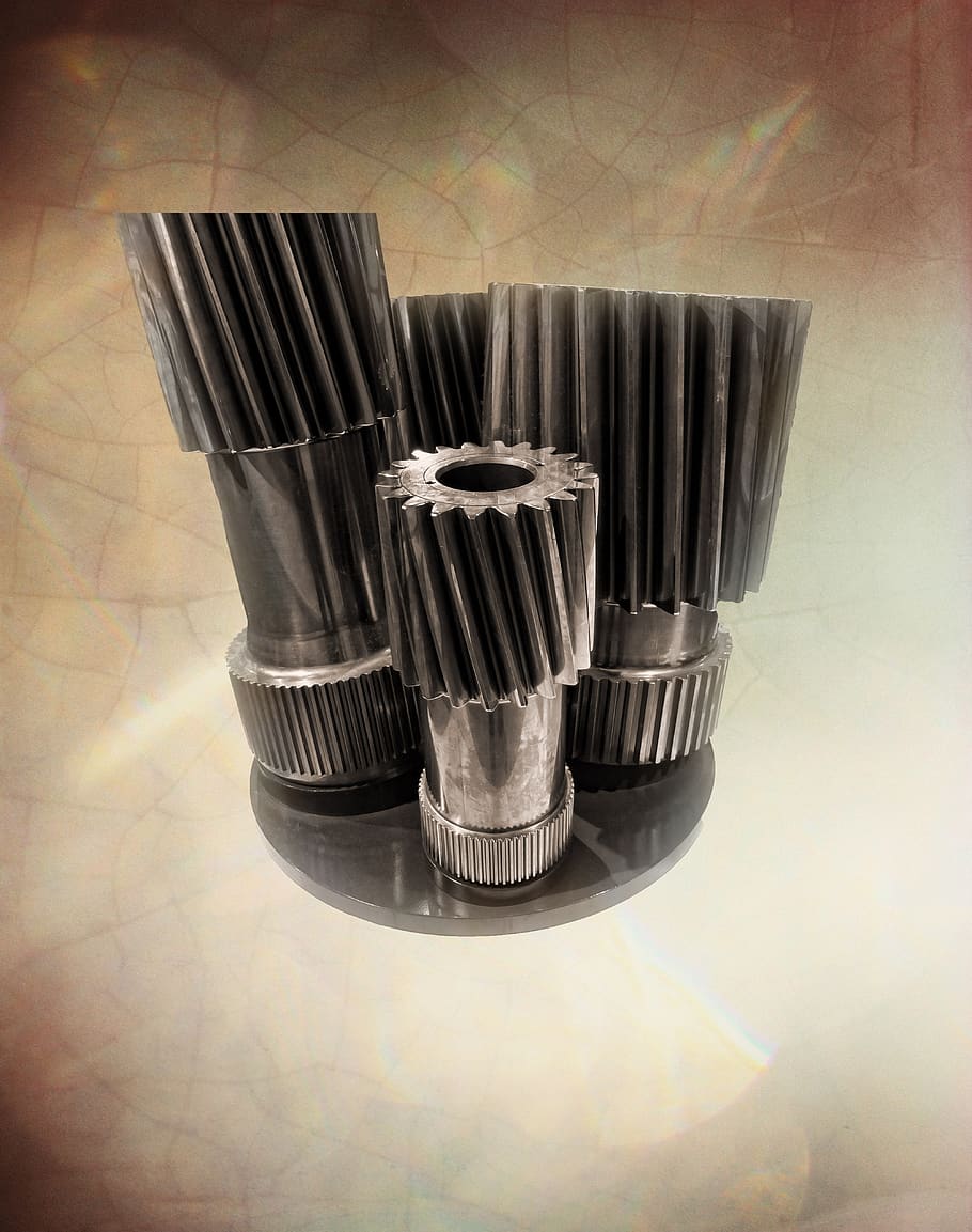 Gray Set of Gears, collective, drive, engine, equipment, fabrication HD wallpaper