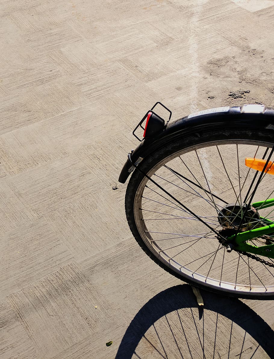 black bicycle, wheel, machine, bike, transportation, vehicle HD wallpaper