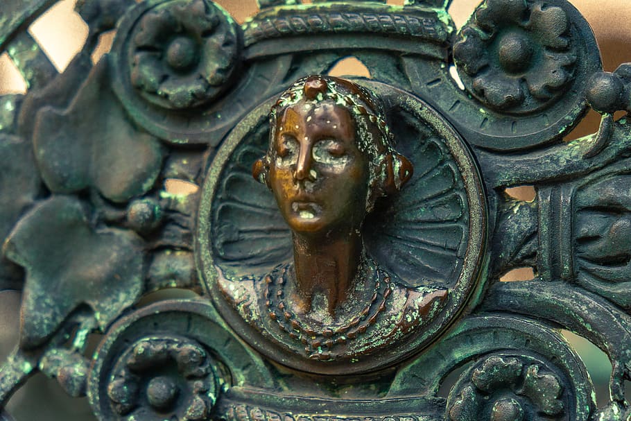 grating, forging, trim, bronze, art and craft, representation HD wallpaper