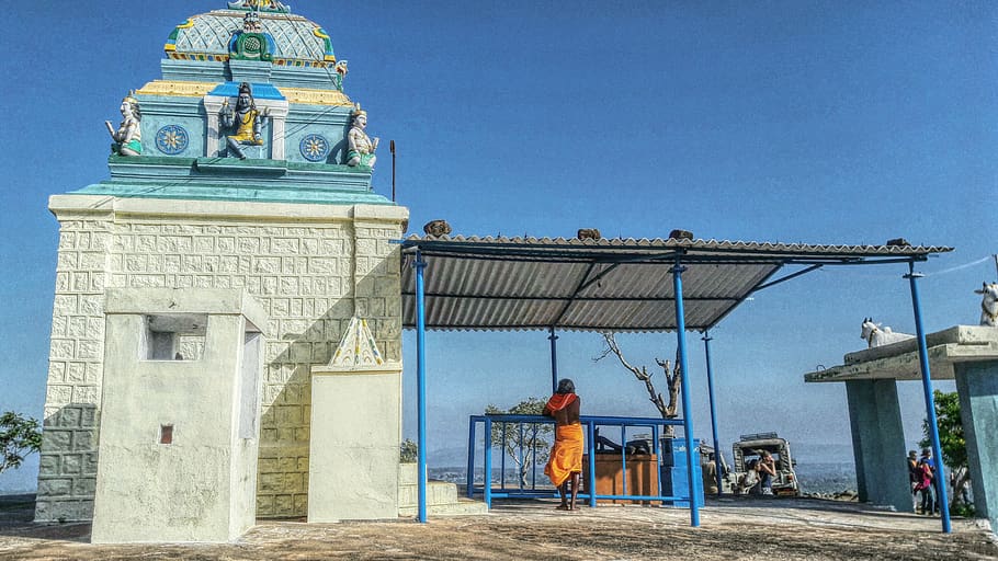 india, sholur, temple, priest, nature, architecture, built structure HD wallpaper