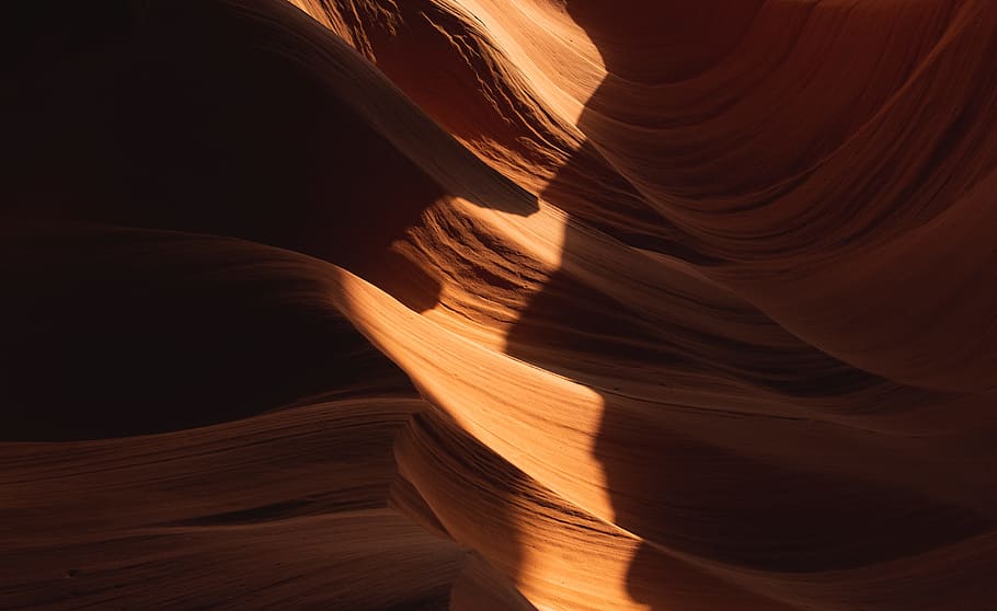 Antelope canyon during daytme, rock, sunlight, dark, formation HD wallpaper