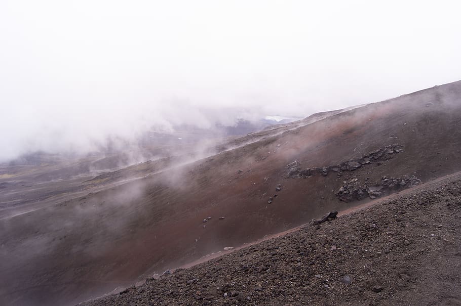 ecuador, cotopaxi, ambient, low visibility, nature, volcano HD wallpaper