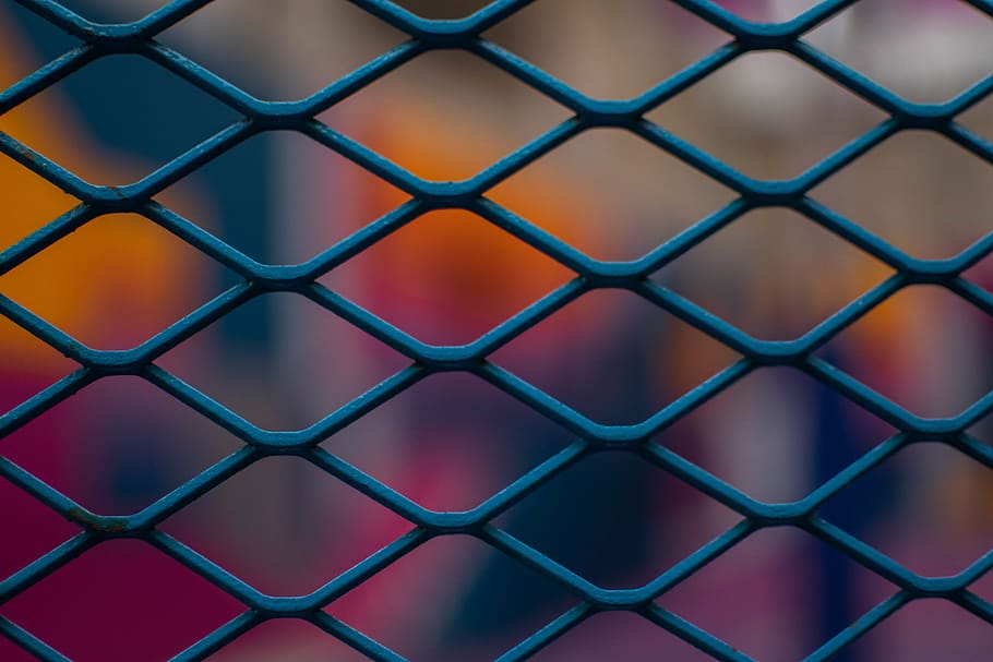 black chain link fence, paris, pigalle basketball, france, light, HD wallpaper