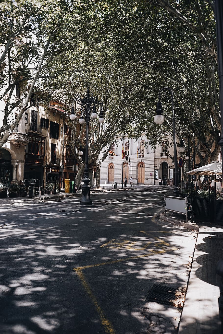 spain, palma, shadows, no people, summer, mallorca, full frame HD wallpaper