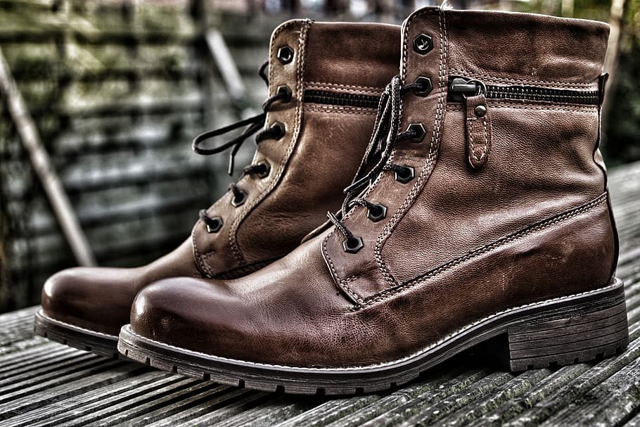 winter boots, shoes, leather boots, warm, clothing, fed, women's shoes, HD wallpaper