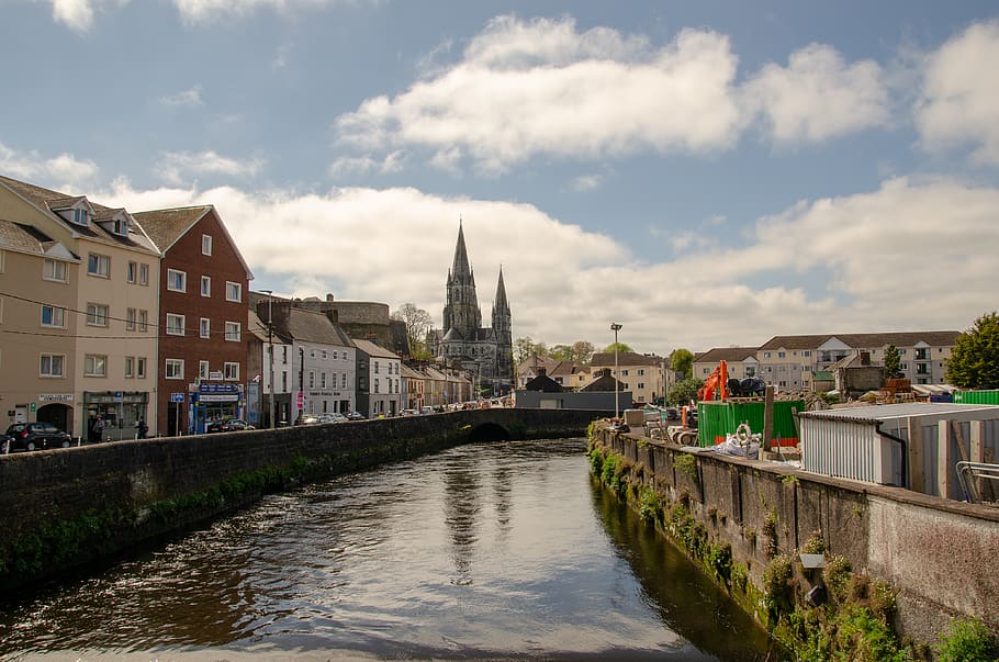 HD wallpaper: ireland, cork city, river, cathedral, architecture, built ...